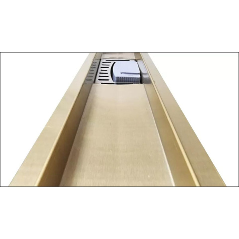Odpływ liniowy SANITLINE model ZŁOTY/MOSIĄDZ 2w1 60 cm